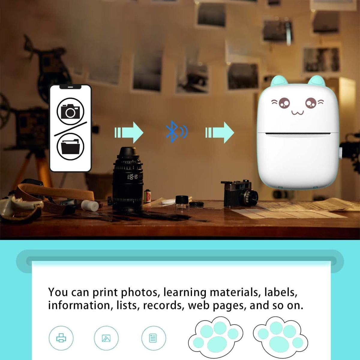 ⁦عرض قطعتين • Mini Sticker Printer⁩ - الصورة ⁦2⁩